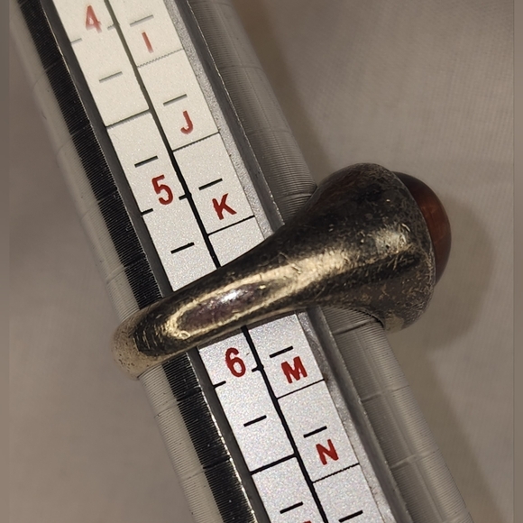 Vintage Sterling Silver Tigers Eye Stone Ring.        Size 5 1/2 - Picture 3 of 9